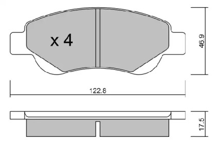 Комплект тормозных колодок BPTO-1008 AISIN